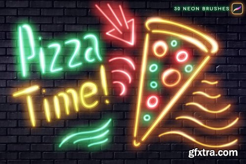 Neon Procreate Brushes