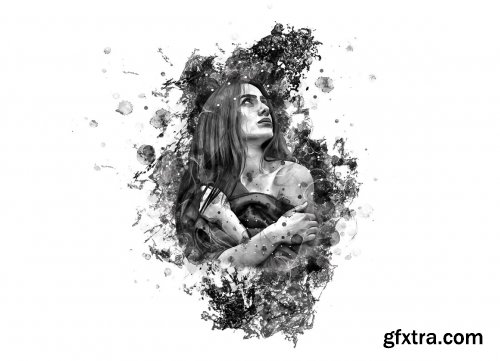 CreativeMarket - Ink Drawing Photoshop Action 6895568