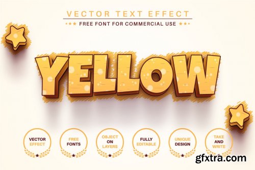 CreativeMarket - Childish Stroke Editable Text Effect, Font Style 6832201
