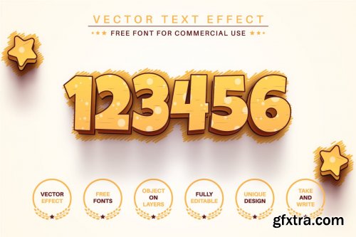 CreativeMarket - Childish Stroke Editable Text Effect, Font Style 6832201