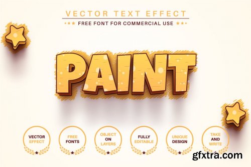CreativeMarket - Childish Stroke Editable Text Effect, Font Style 6832201