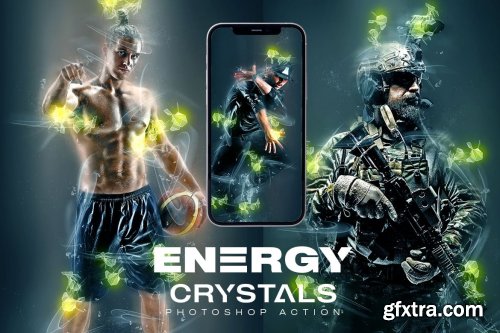 Energy of Crystals Photoshop Action