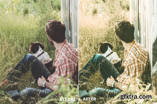 Green Nature Effect Action & Lightrom Presets