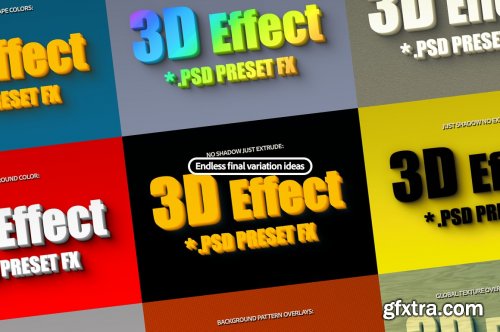 CreativeMarket - Photoshop's - RM 3D Extrude FX PSD 6872083