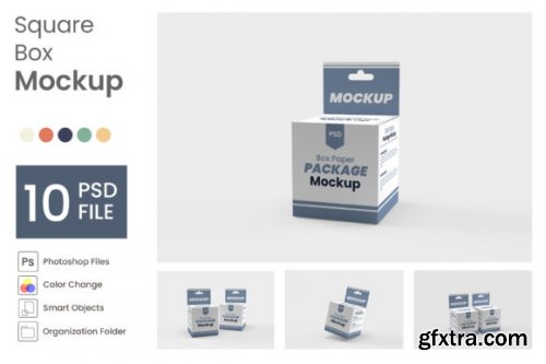 Square Box Mockup