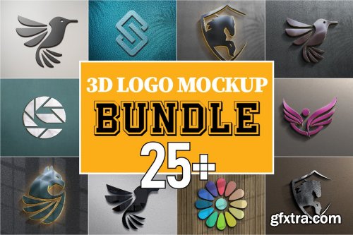 CreativeMarket - Luxury 3d LOGO Mockup Bundle v.02 6903132