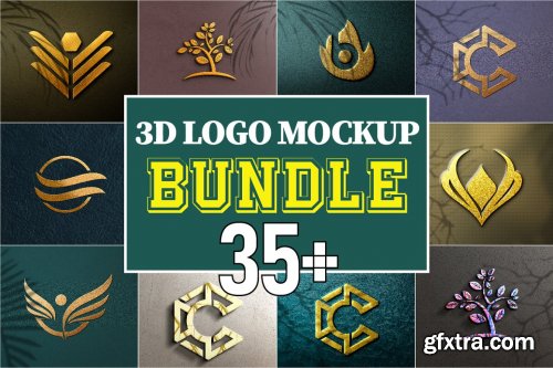 CreativeMarket - Luxury 3d LOGO Mockup Bundle v.04 6903454