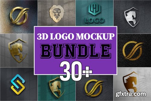 CreativeMarket - Luxury 3d LOGO Mockup Bundle v.05 6903480