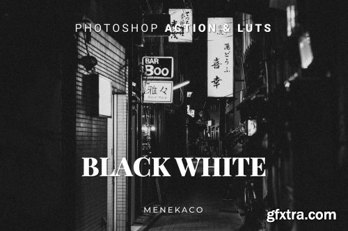 Black White Photoshop Action & LUTs
