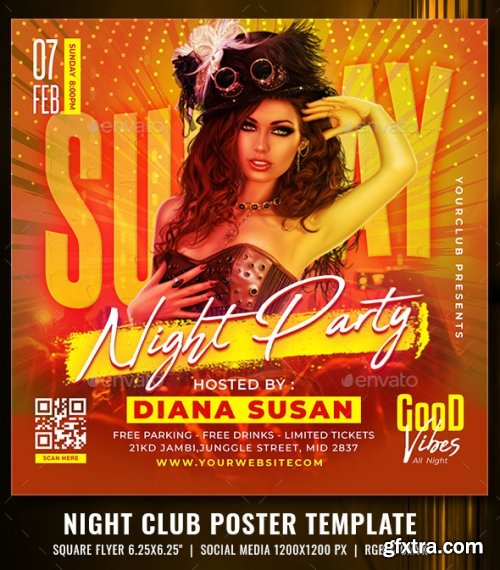GraphicRiver - Night Party Club Poster Template 33170861