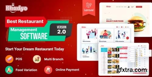 CodeCanyon - Khadyo Restaurant Software v2.0.0 - Online Food Ordering Website with POS - 29878013