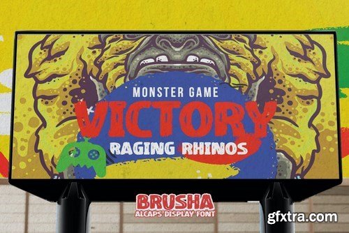 BRUSHA - All Caps Display Font