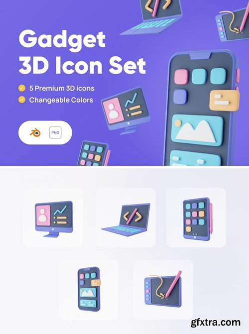 Gadget 3D Icon Set