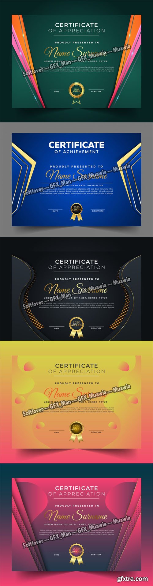 Elegant Certificates Collection - 14 Vector Templates