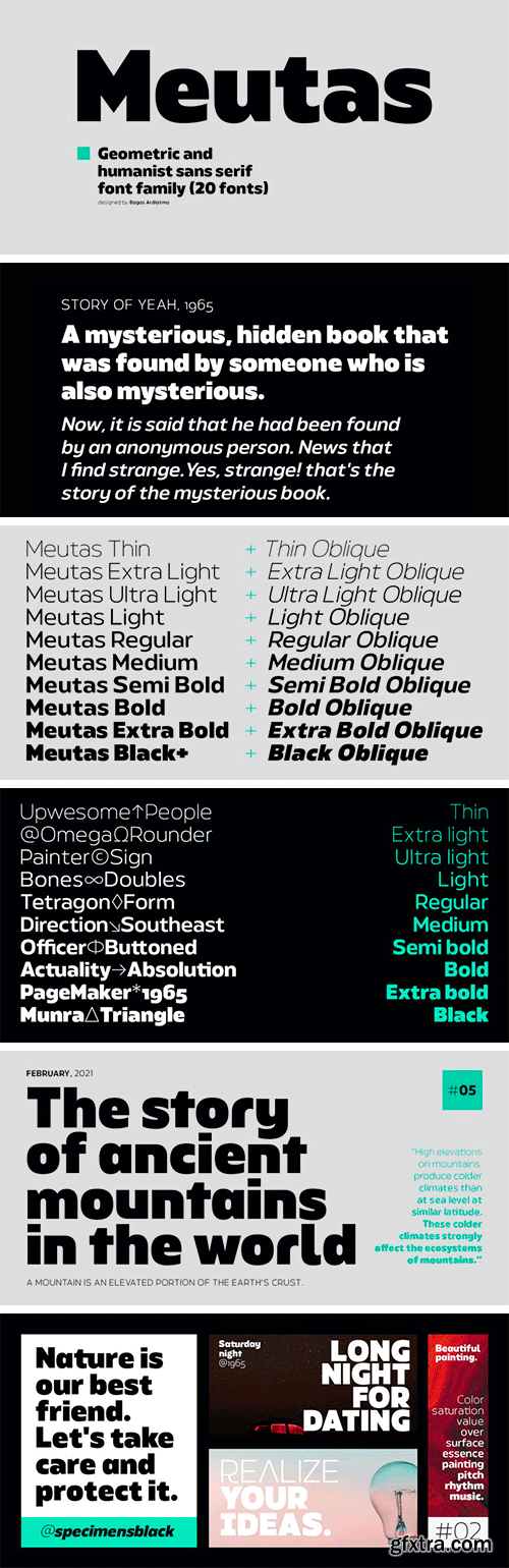 Meutas Font Family Meutas Font Family