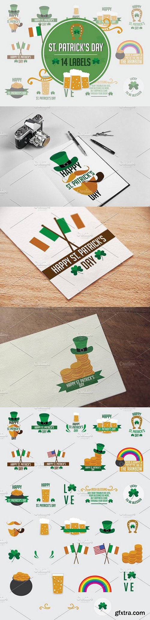 14 Labels St Patrick s Day