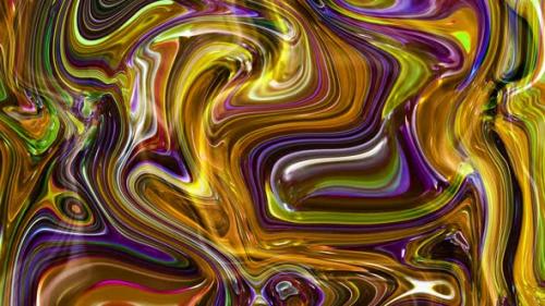 Videohive - Abstract Brown Purple Green Color Marble Liquid Animated Background - 36077072 - 36077072