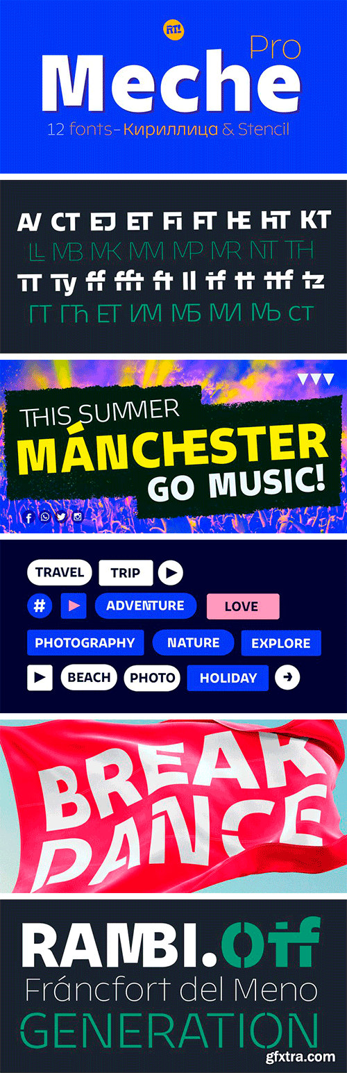 Meche Pro Font Family Meche Pro Font Family