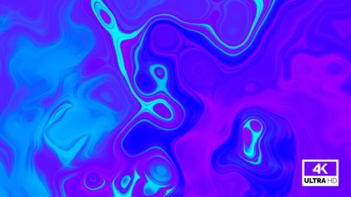Videohive - Abstract Colorful Blue And Purple Color Marble Liquid Animated Background 4K Footage V3 - 36076782 - 36076782