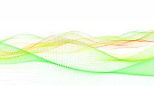 Videohive - Digital Colorful Gradient Particle Line Wave Animation On White Background - 36076814 - 36076814