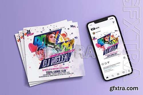 Birthday Party Flyer Template KD2DLCZ