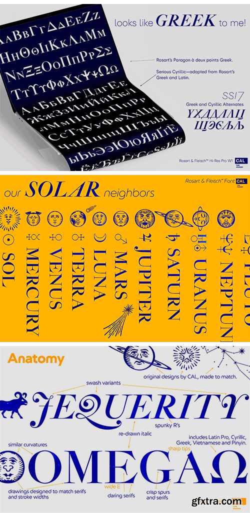 Modern Classic: Rosart & Fleisch Fonts Collection Modern Classic: Rosart & Fleisch Fonts Collection