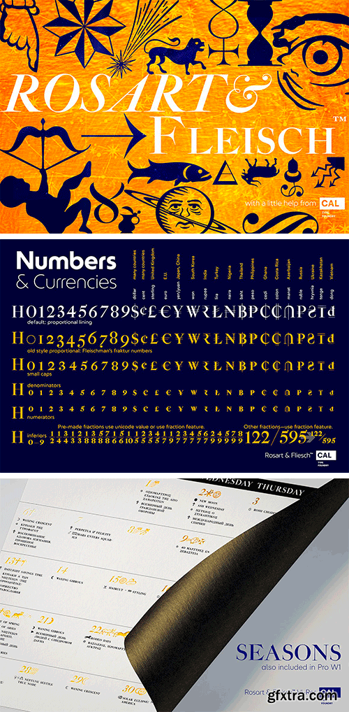 Modern Classic: Rosart & Fleisch Fonts Collection Modern Classic: Rosart & Fleisch Fonts Collection
