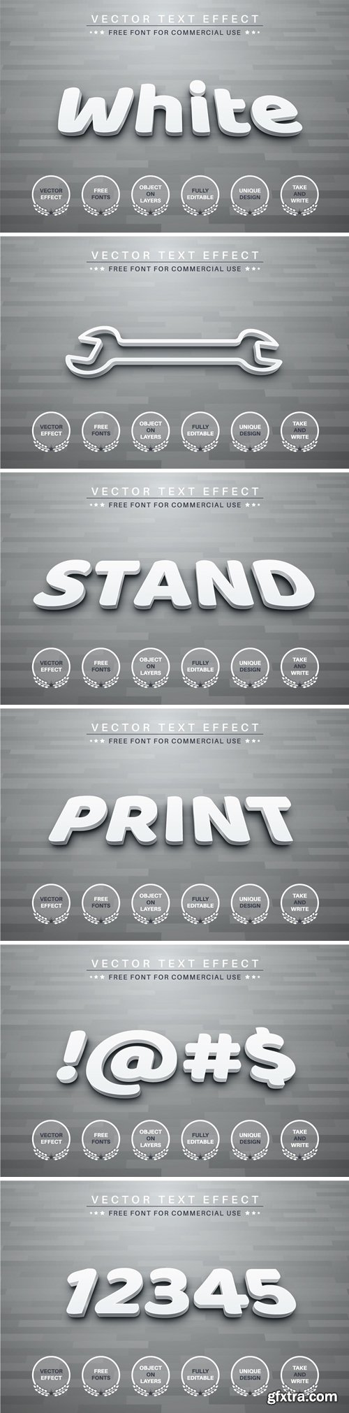 White - Editable Text Effect, Font Style