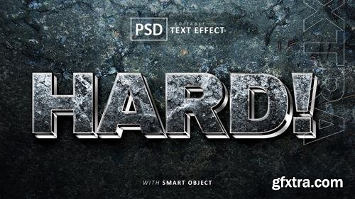 Hard 3d text effect editable psd