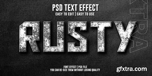 Rusty editable text effect psd