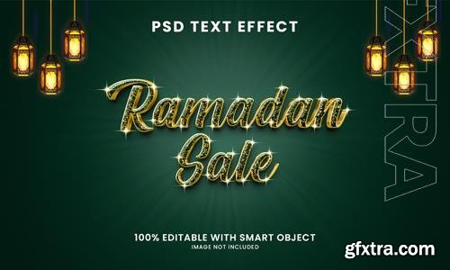 Ramadan sale 3d editable text effect psd