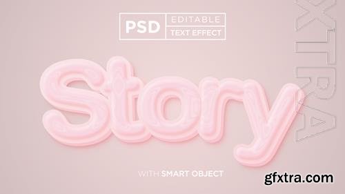 Love story text effect soft text style psd