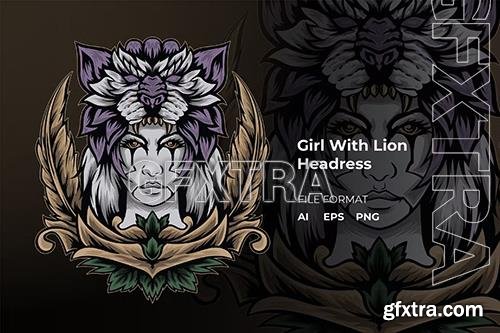 Girl With Lion Headdress ACNGZQM