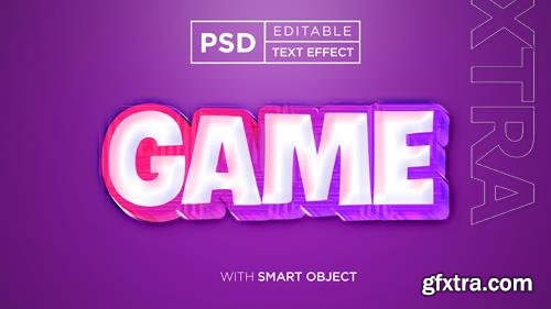 Game editable text effect psd