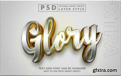 Glory gold text effect premium psd