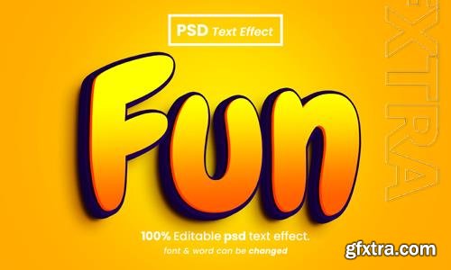 Fun joke 3d editable premium psd text effect