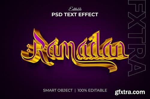 Ramadan kareem 3d editable text effect mockup vol 5