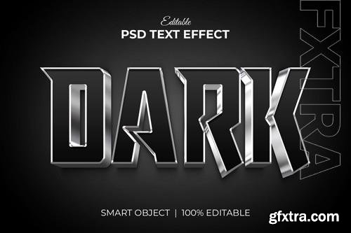 Dark 3d editable text effect mockup psd