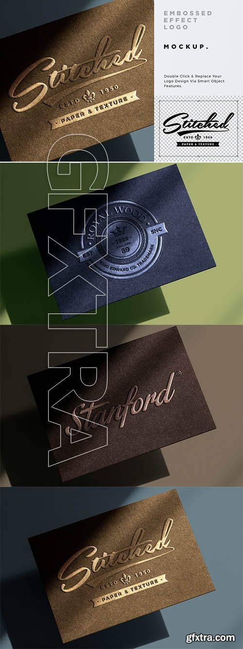 Gold Foil Embossed Logo Mockup » GFxtra