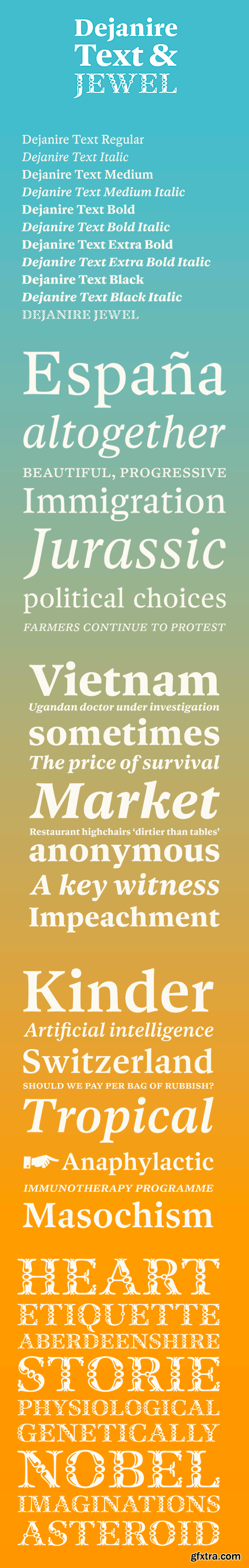 Dejanire Text Font Family Dejanire Text Font Family