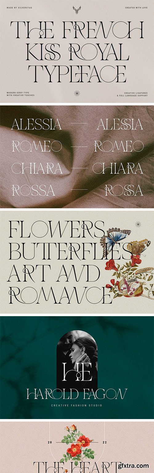 The French Kiss Royal Typeface The French Kiss Royal Typeface