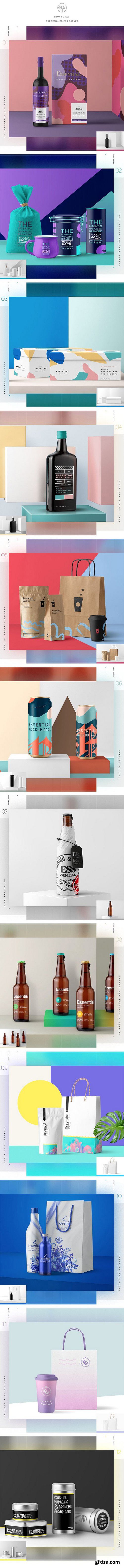Essential Packaging Branding Mockup Essential Packaging Branding Mockup