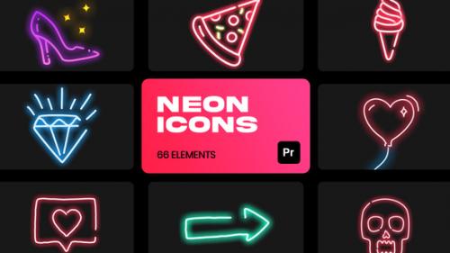Videohive - Neon Icons for Premiere Pro - 36324432 - 36324432