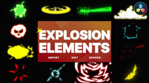 Videohive - Explosion Elements | DaVinci Resolve - 36334179 - 36334179