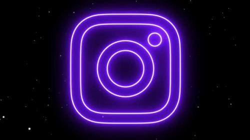 Videohive - Neon Instagram Social Media Icon - 36378016 - 36378016