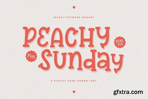 Peachy Sunday - Playful Handwritten