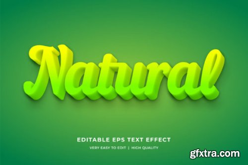 Editable 3D Text Effect Bundle green