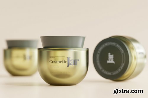 CreativeMarket - Glass Cosmetic Jar Mockup 6761914