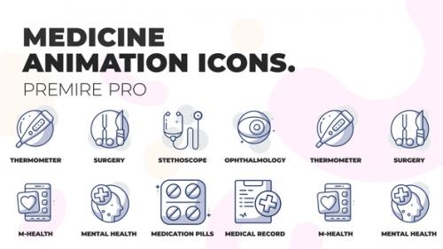 Videohive - Medicine - Animation Icons (MOGRT) - 36355250 - 36355250