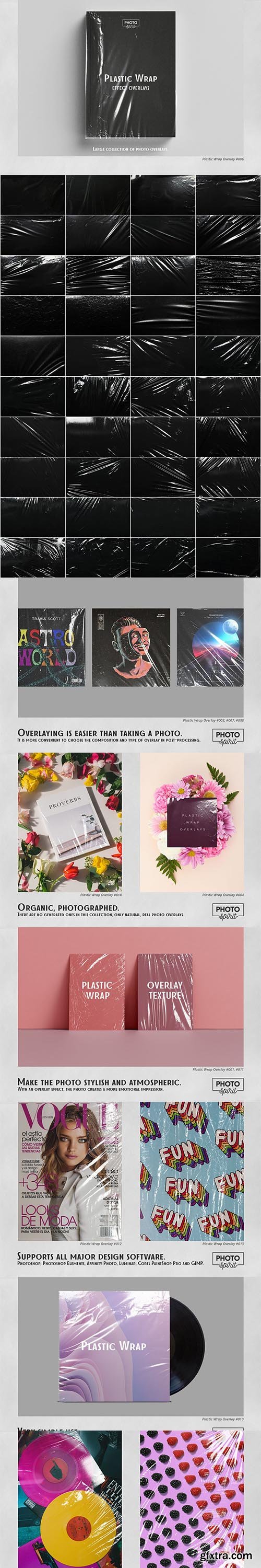 CreativeMarket - Plastic Wrap Effect Overlays 7006788